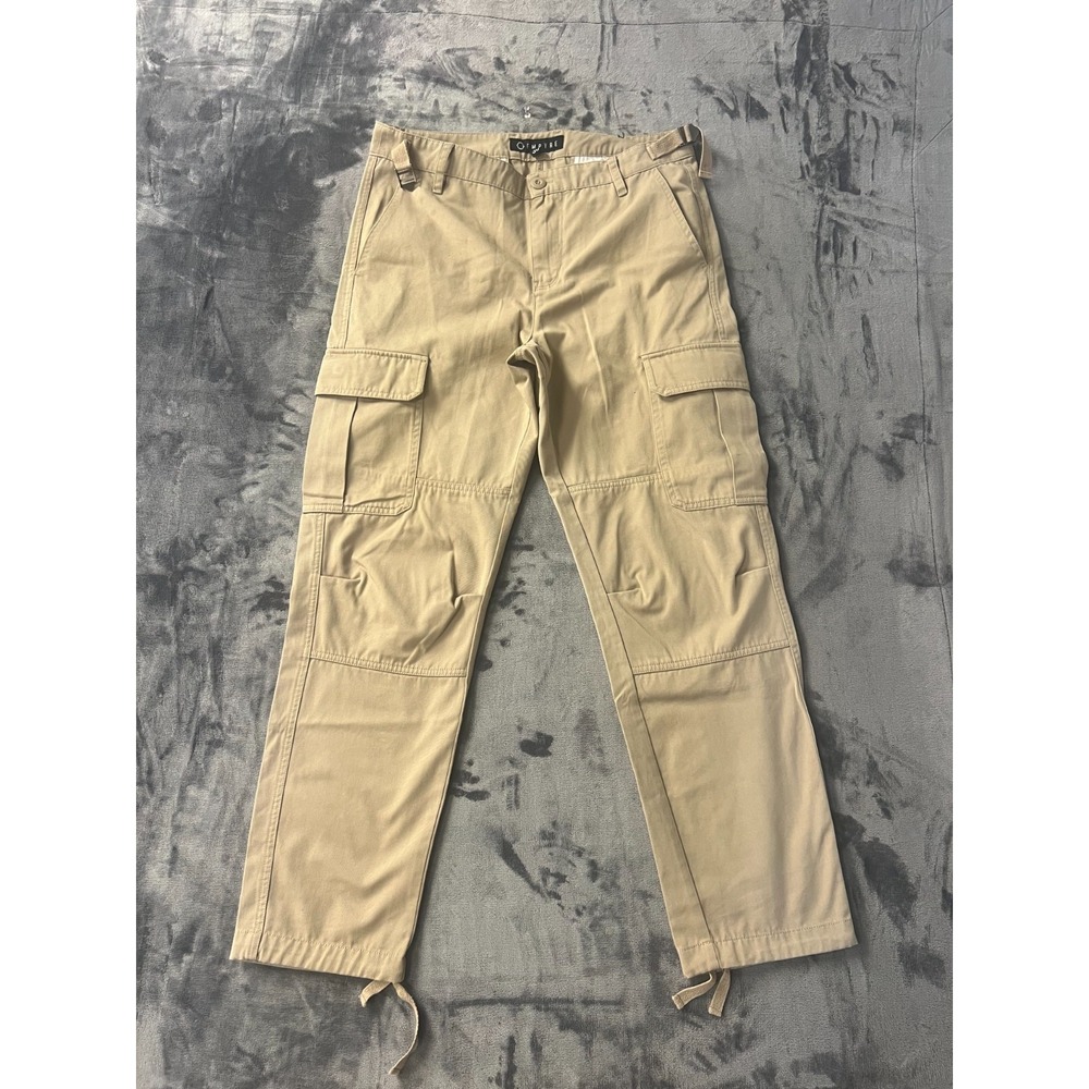 Empyre Cargo Pants Mens 30 Khaki Cotton Loose Fit Skate High Rise Drawstring Hem